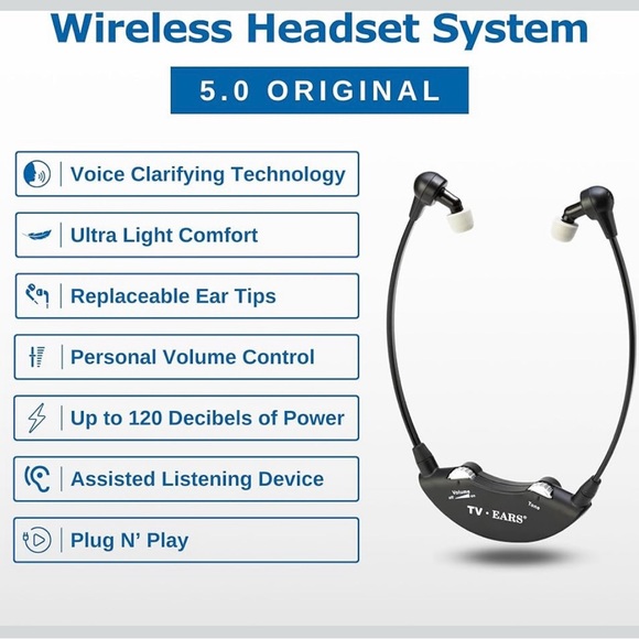 ๐5/$15 TV Ears Voice Clarifying TV Listening System - Picture 9 of 9